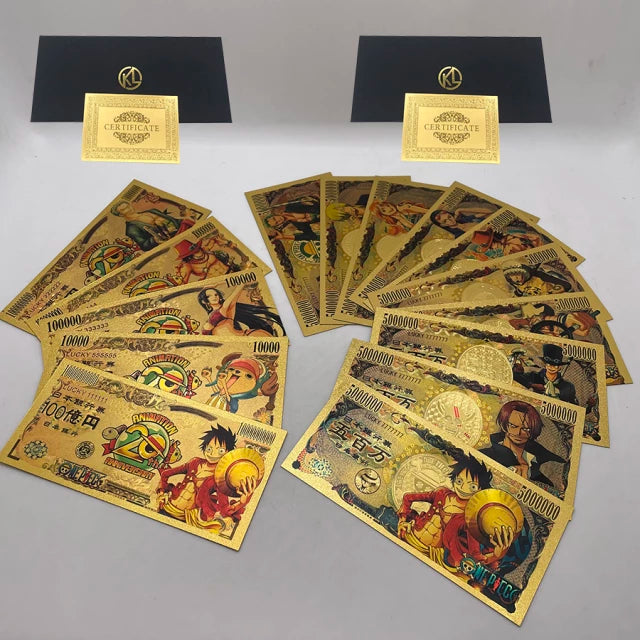 Cadeau : 1x billet d'or manga japonais / anime
