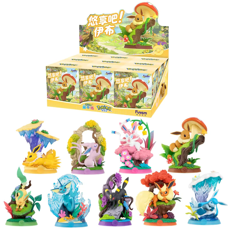 Blind Box Évoli – 9 Évolitions Mystères (Nature Edition) – Figurines Pokémon